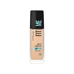 Maybelline New York Fit Me Matte + Poreless Liquid Foundation, 118 Light