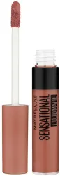 MAYBELLINE NEW YORK Sensational Liquid Matte Lipstick | Non-Sticky and Non-Drying | Matte Finish (NU01 Bare It All, 7 ml)