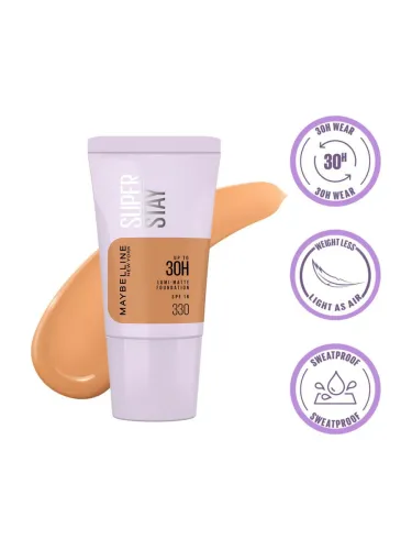 Image of MAYBELLINE NEW YORK Super Stay Lumi-Matte Foundation-330, 30H Wear, Lightweight