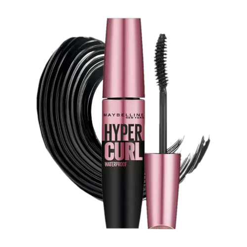 Image of MAYBELLINE NEW YORK Hypercurl Waterproof Mascara, Longlasting, Curls Lashes, Highly Pigmented Colour 9.2 ml (Black)