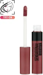 MAYBELLINE NEW YORK Sensational Liquid Matte Lipstick | Non-Sticky and Non-Drying | Matte Finish (21 Nude Nuance, 7 ml)