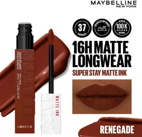 Image of MAYBELLINE NEW YORK Superstay Matte Ink Liquid Lipstick - 16H Longwear Matte