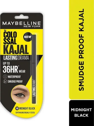 Image of MAYBELLINE NEW YORK Colossal Lasting Drama Kajal 10 Midnight Black 0.31g