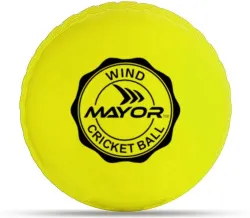 MAYOR Cricket Wind Ball for Indoor & Outdoor Street Cricket Rubber Ball (Standard, Pack of 1, Green)