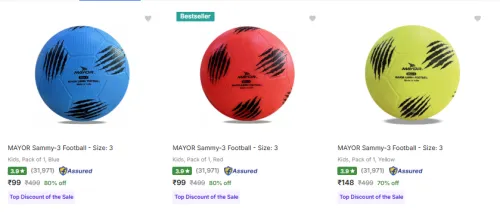 Image of Mayor Footballs Starts @ ₹99