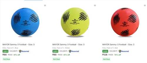 Image of Mayor Footballs upto 81% Discount | Starting at ₹90
