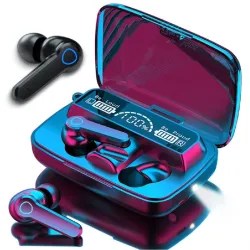 MB Star M19 TWS Bluetooth 5.0 Wireless Earbuds in Ear True Wireless Stereo Earbuds with Mic| LED Digital Display with Flashlight, Deep Bass Bluetooth Headphones, Upto 12Hrs Battery - Black,....