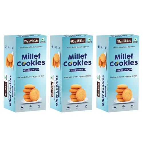 Image of ME & MILLETS Jowar Delight Cookies, 75g x 3