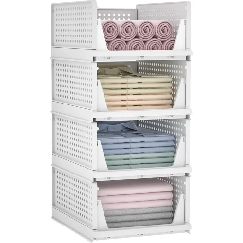 Image of mechdel Plastic Foldable Closet Basket 4PCS