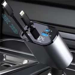 MechNX 100 W Turbo Car Charger  (Grey)