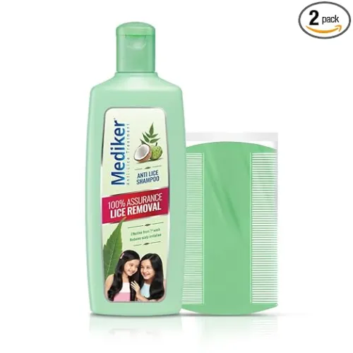 Image of Mediker Anti-Lice Treatment Shampoo + Anti Lice Comb, 100 ml