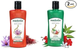Medimix Ayurvedic Body Wash Combo – 18 Herbs & Kumkumadi (250ml Each)