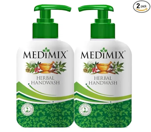 Image of Medimix Herbal Liquid Handwash 500g Bottle (1 + 1 Combo Pack) | Ideal for Germ Protection, Soft & Moisturized Hands | Ha