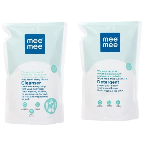 Image of Mee Mee Anti-Bacterial Baby Liquid Cleanser (1.2L) Combo