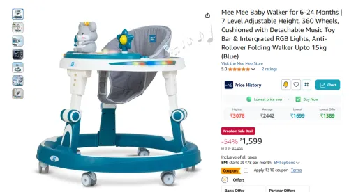 Image of Mee Mee Baby Walker for 6-24 Months