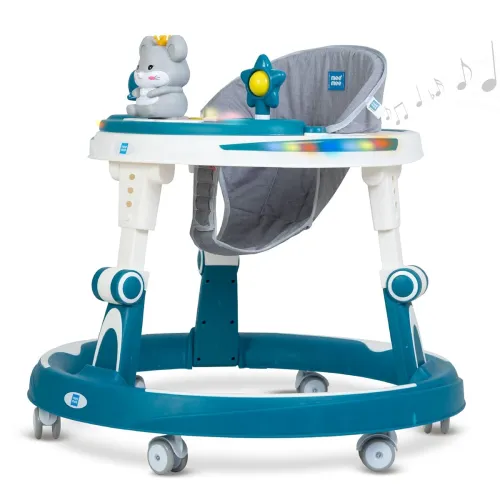 Image of Mee Mee Baby Walker (6–24 Months, Music, RGB Lights, Blue)