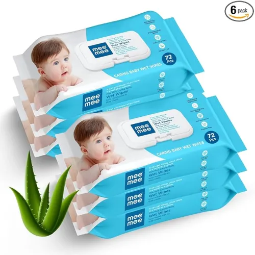 Image of Mee Mee Soft Gentle Baby Wet Wipes (72 Wipes) Pack of 6 