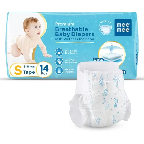 Image of Mee Mee Premium Breathable Baby Diapers 