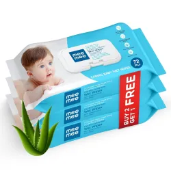 Mee Mee Wet Wipes  72Pcs, Pack of 3