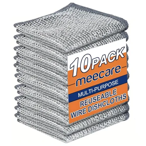 Image of meecare Non-Scratch Dish Wash Cloths (Pack of 10)