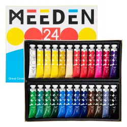 MEEDEN Gouache Paint Set, 24 Vibrant Colours 