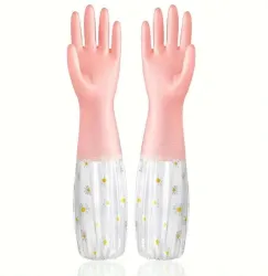 MEEJEEK Reusable Heavy Duty Hand Gloves For Dishwashing