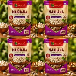 MEEWA 1 Kg Plain Makhana Makhana (4 x 250 g)