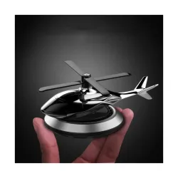 Megadallar Solar Powered Helicopter for Car Accessories for Dashboard with Aroma Diffuser for Car interior Dashboard Helicopter Solar Accessories (Gold)