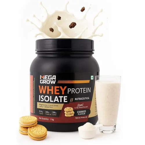 Image of Megagrow Whey Protein Isolate – Cookies & Cream Flavor, 34 Servings