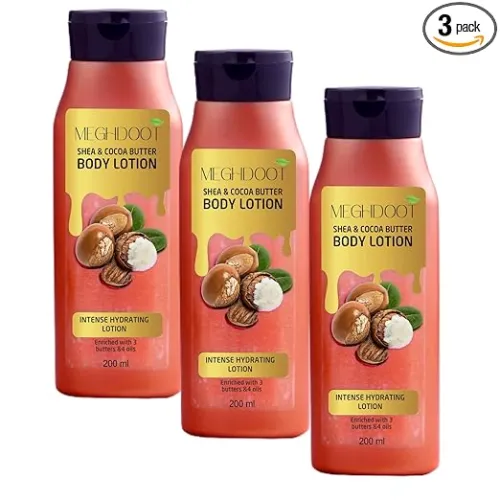 Image of MEGHDOOT Shea & Cocoa Butter Winter Cream – 600ml (Pack of 3)
