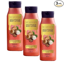 MEGHDOOT Shea & Cocoa Butter Winter Cream – 600ml (Pack of 3)