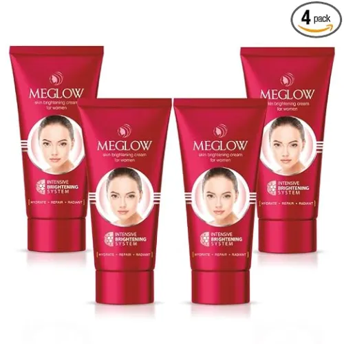 Image of Meglow by Leeford | Skin Brightening Moisturizer Cream for Women| Hydrates, Repairs, Radiates | Reduces Dark Spots, Mela