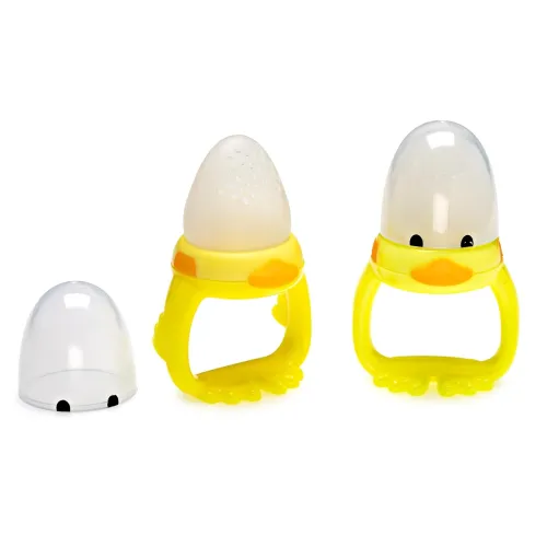 Image of Melii Silicone Duck Fresh Food Feeder and Teether Pack of 2