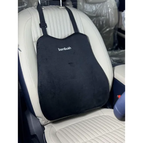 Image of Memory Foam Car Seat Back Support, Orthopedic Lumbar Back Rest for Back Pain