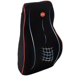 WOSCHER® Memory Foam Lumbar Support Pillow, Car Back Cushion with Ergonomic Designed for Low Back Pain Relief, Orthopedic Backrest for Car Seat, Office Chair, Wheelchair and Recliner (Black....