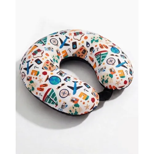 Image of HOOPY Memory Foam Travel Neck Pillow Soft Fabric