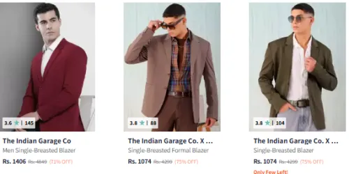 Image of Men Blazer Minimum 70% Discount