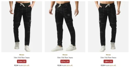 Image of Men Brand Jeans @ Up to 82% Discount | Start ₹234