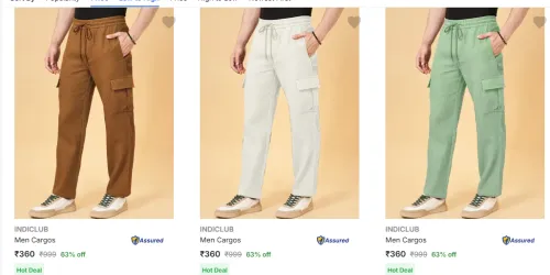 Image of Men Cargo Starting ₹360