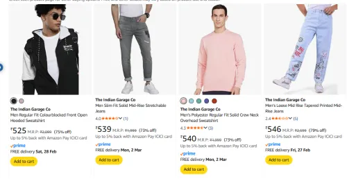 Image of Men Clothes Minimum 70% Discount