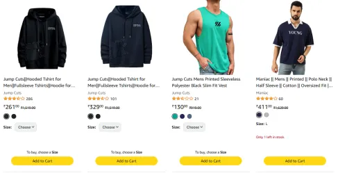 Image of Men Clothes Starting @ ₹130