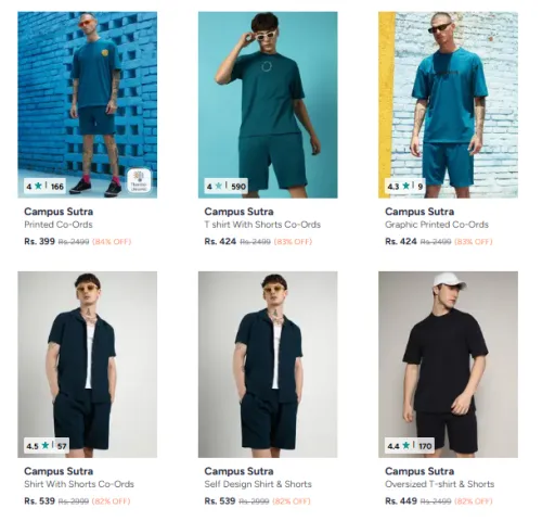 Image of men Co-ords Set Starting @ ₹399