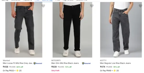 Image of Men Fashion Jeans Minimum 70% Discount