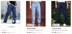 Men Fashion Jeans Minimum 80% Discount
