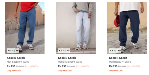 Image of Men Fashion Jeans Starting @ ₹299