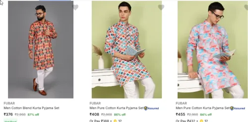 Image of Men Fashion Kurta Starting @ ₹376