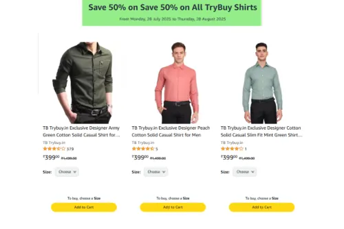 Image of Men Fashion Shirt + Save 50% on Save 50% on All TryBuy Shirts