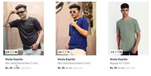 Image of Men Fashion Tshirt Minimum 80% Discount