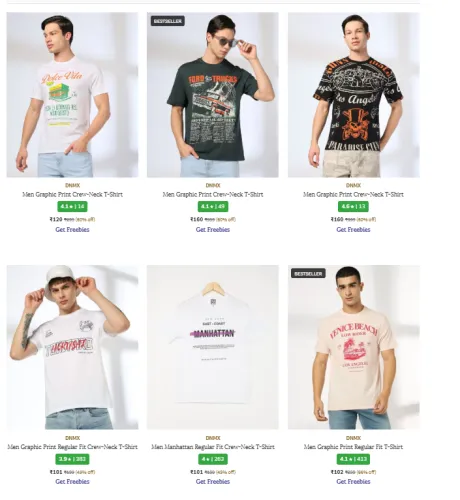 Image of Men Fit Crew-Neck T-Shirt Starting @ 101