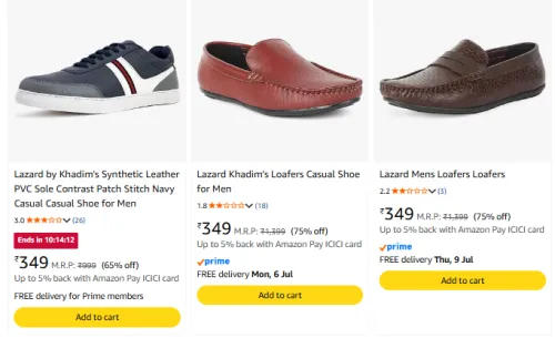 Image of Men Footwear Starting @ ₹349
